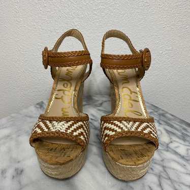 Sam Edelman Lillie woven cork platform sandals