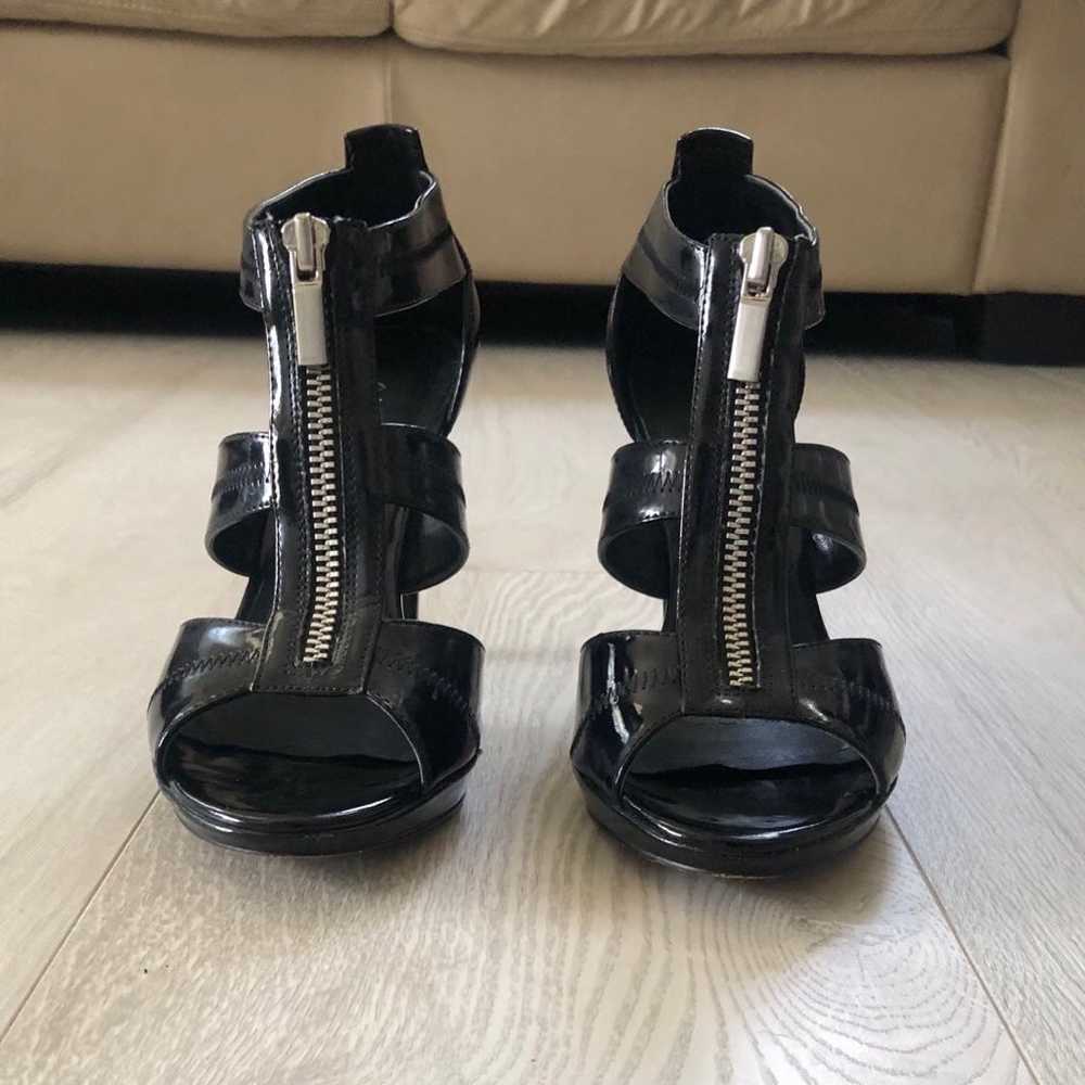 Aldo Black Strappy Zip-Front Heel Sandals - image 11