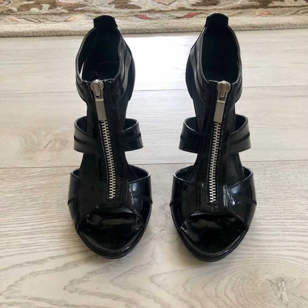 Aldo Black Strappy Zip-Front Heel Sandals - image 6
