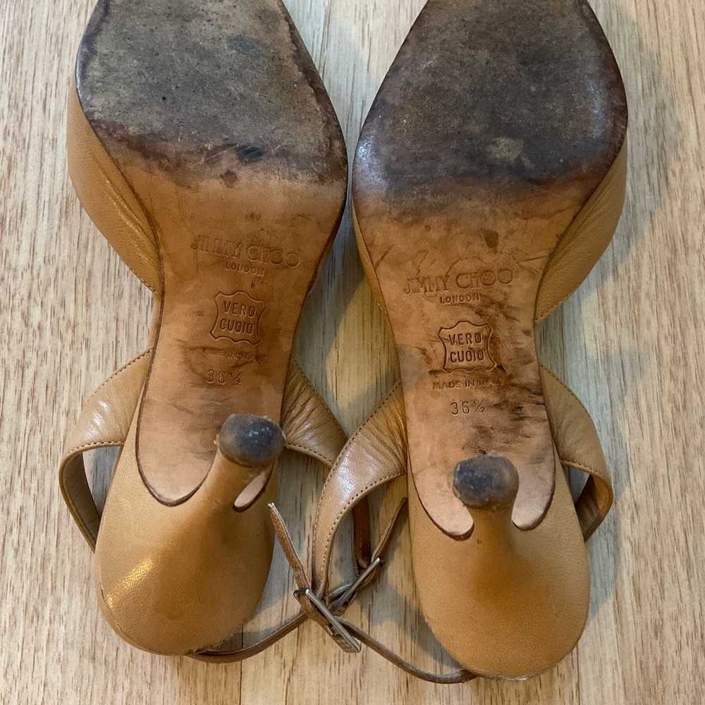 Jimmy Choo Shoes Leather Tan Beige Women’s Size 3… - image 10