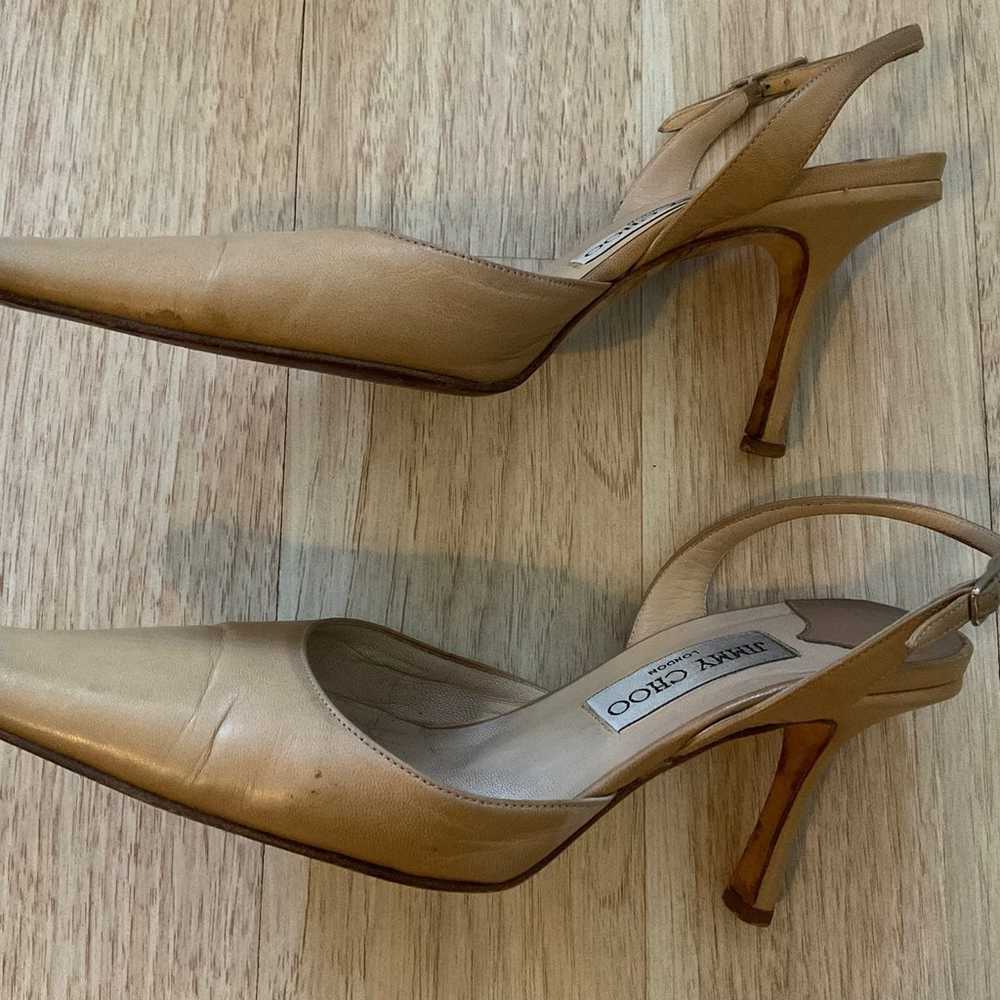 Jimmy Choo Shoes Leather Tan Beige Women’s Size 3… - image 7