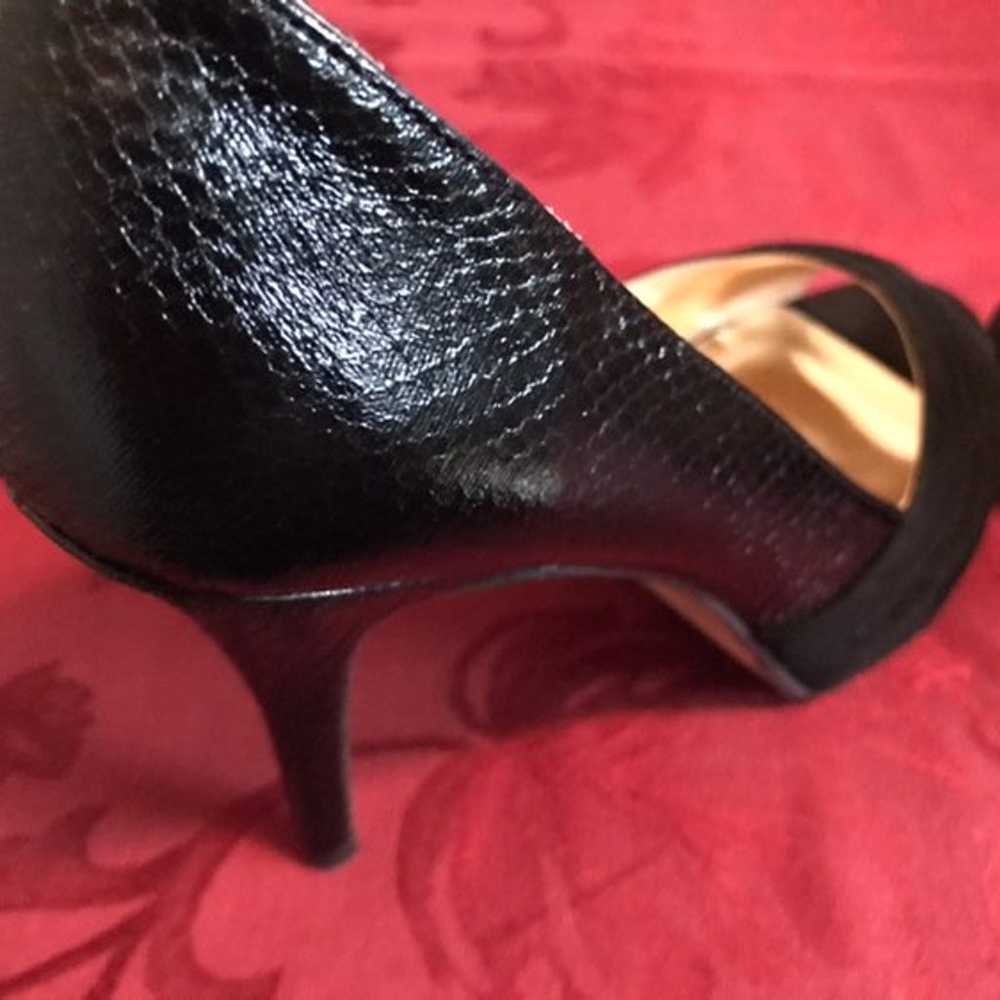 Thalia Sodi Black Snake Skin Heels - image 9