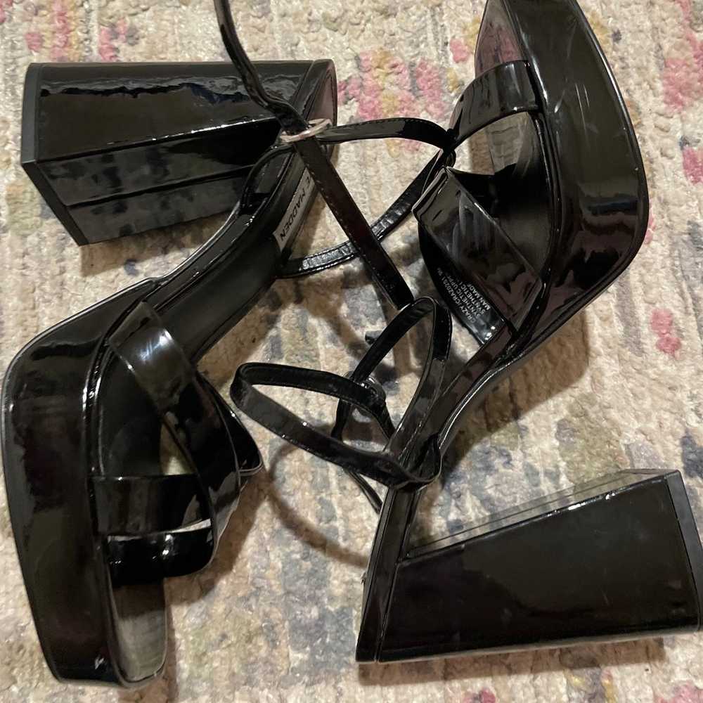 Steve Madden black platform heels - image 2