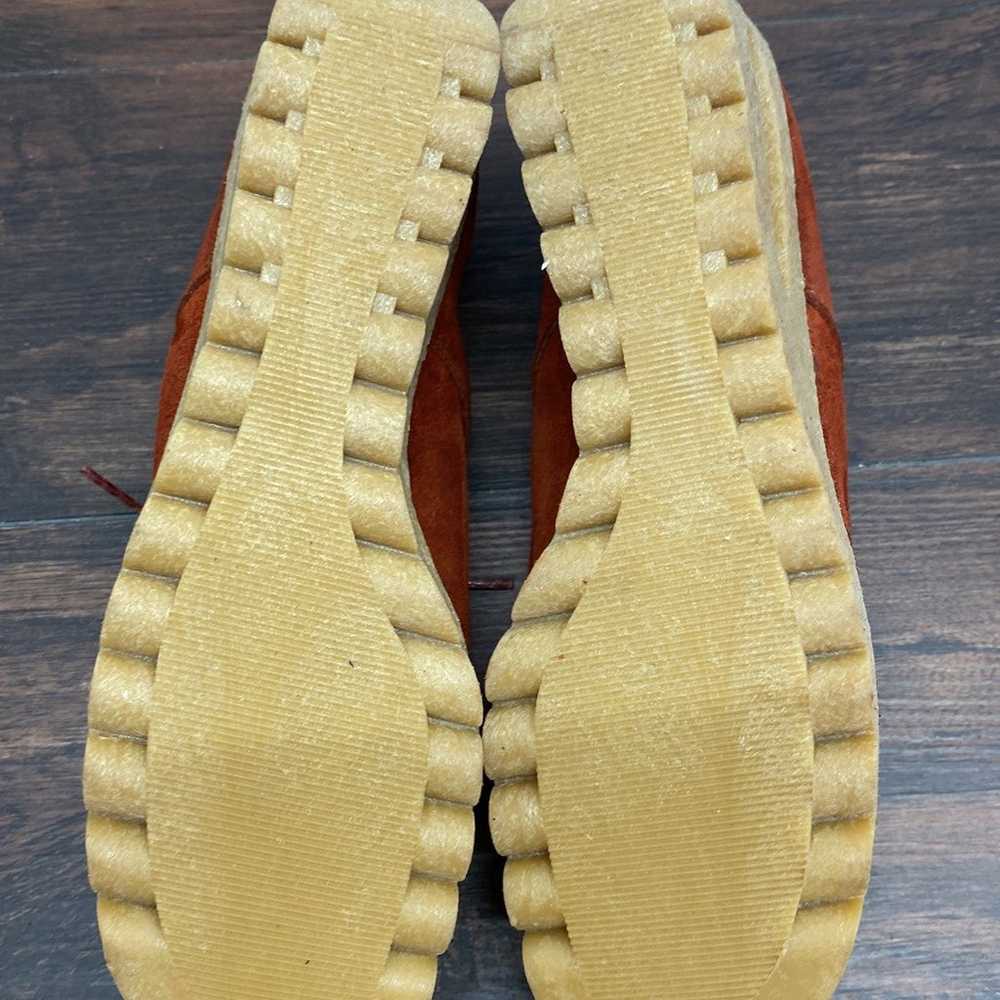 vintage cutout platform suede shoe 9 - image 12