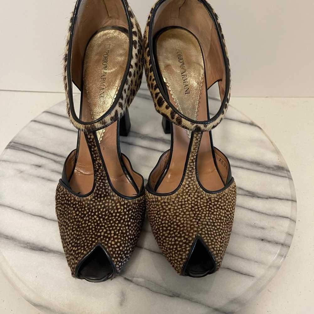 Emporio Armani Ladies Pony Hair Animal Print Shoe… - image 11