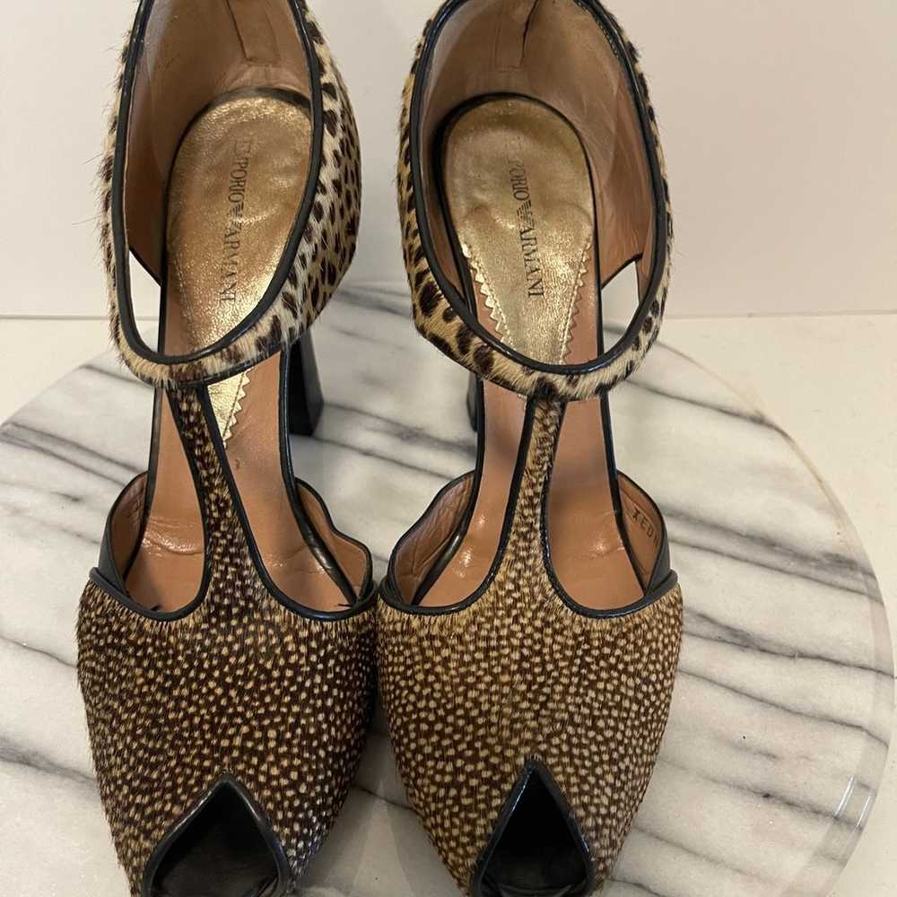 Emporio Armani Ladies Pony Hair Animal Print Shoe… - image 2