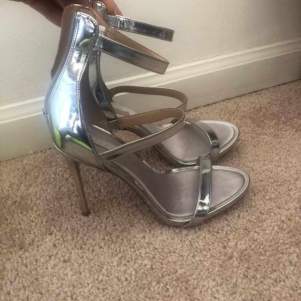 Aldo Metallic Silver Heels - image 3