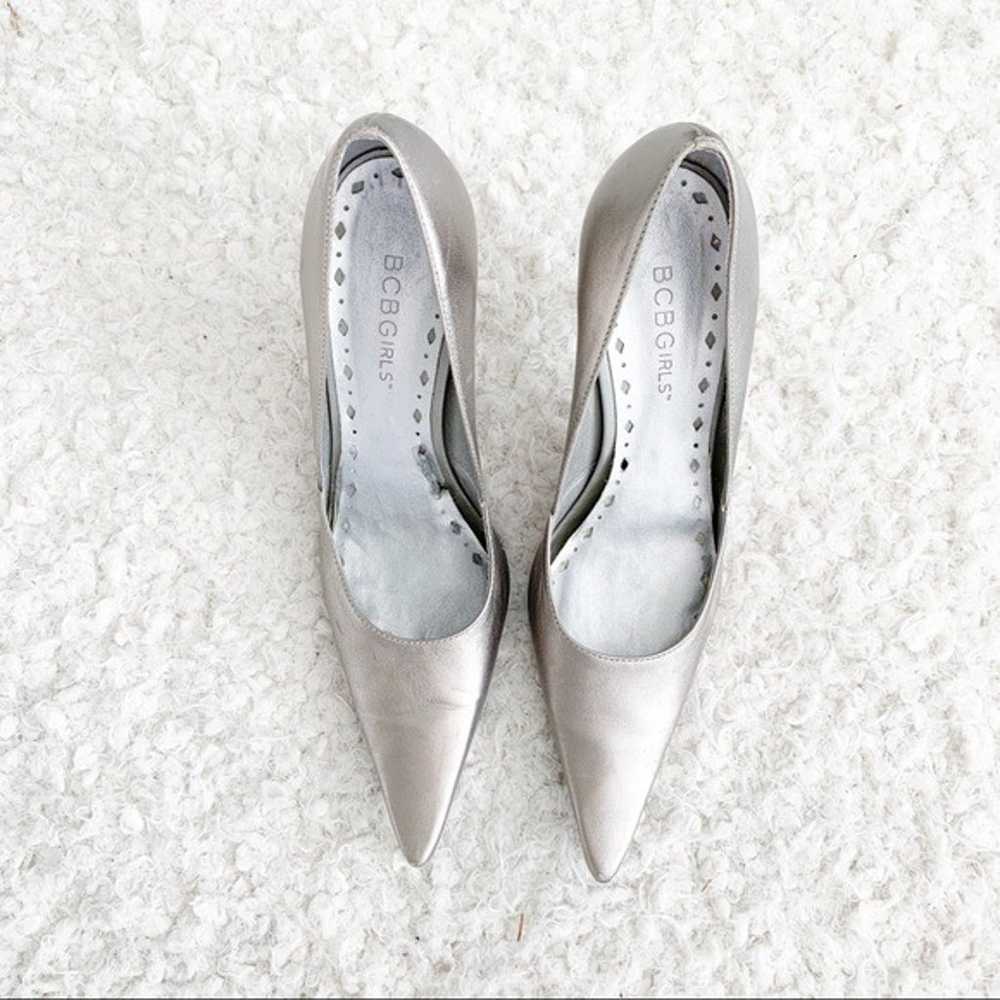 BCBGirls Metallic Silver Lenny Pumps - image 3