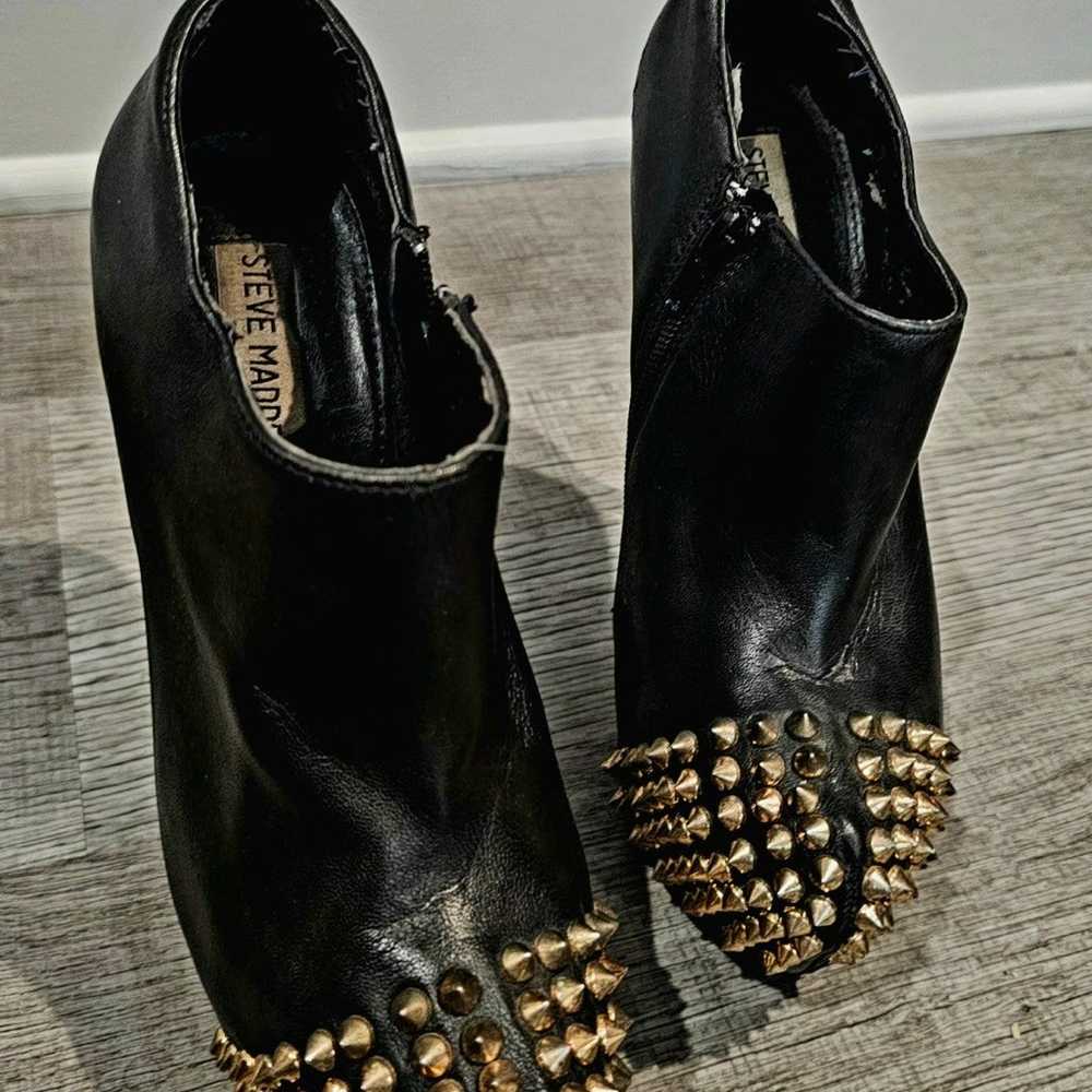 Woman Steve Madden Black Studded Boots - image 4