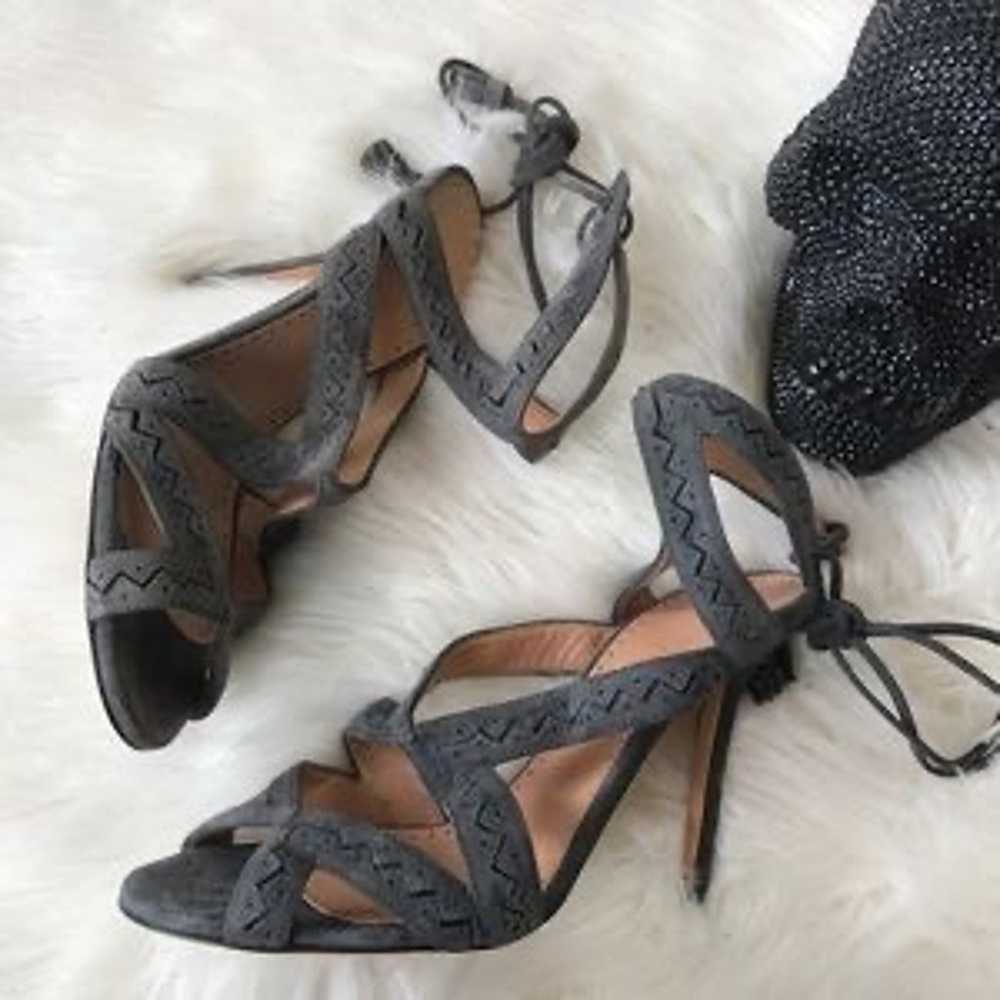 Alexa Wagner grey stiletto lace up Heels - image 4