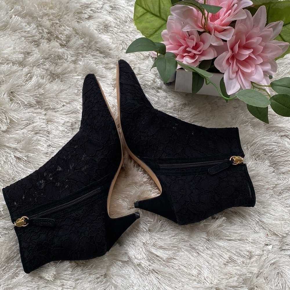KATE SPADE NEW YORK SZ 6.5 BLACK LACE ANKLE BOOTS… - image 1