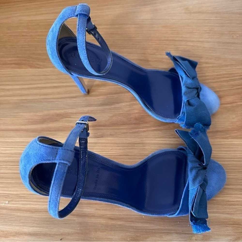 NWOT Jcrew Blue Suede Bow Heels - image 5