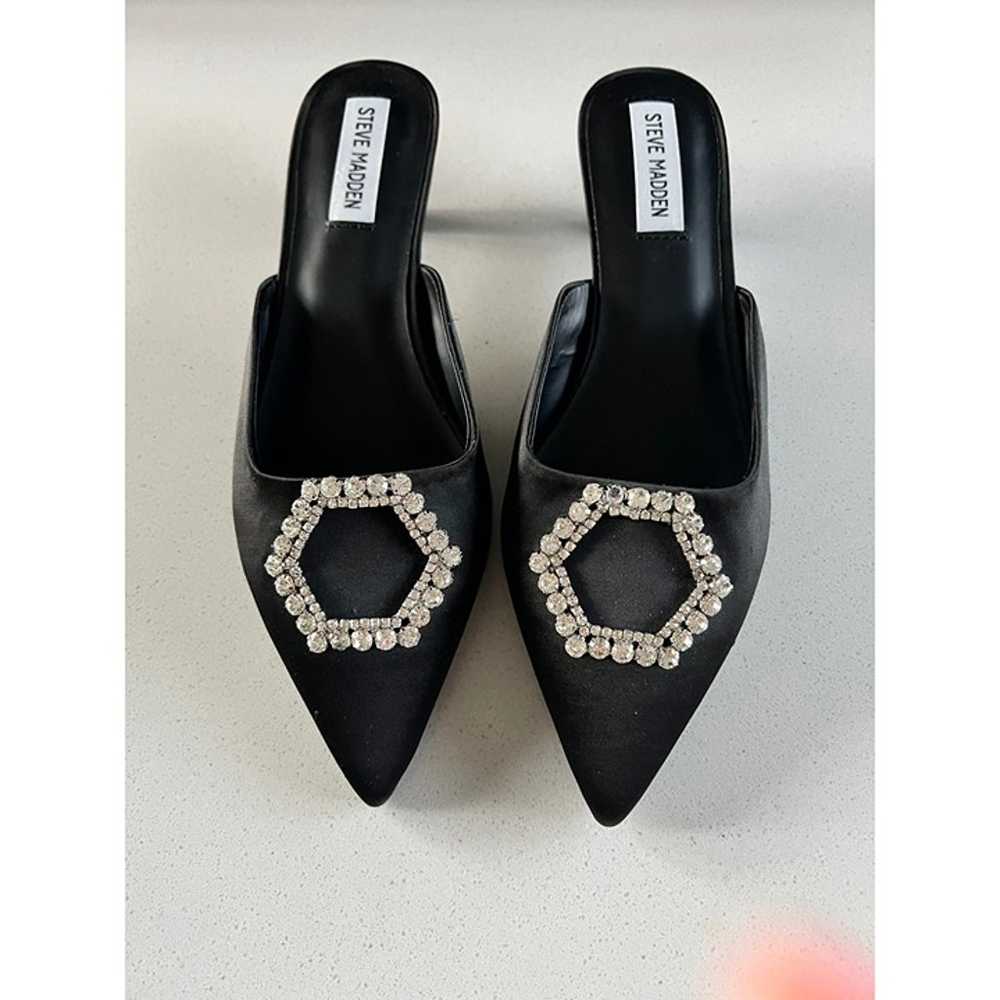 NWOB STEVE MADDEN Kees Rhinestone Embellished bla… - image 4