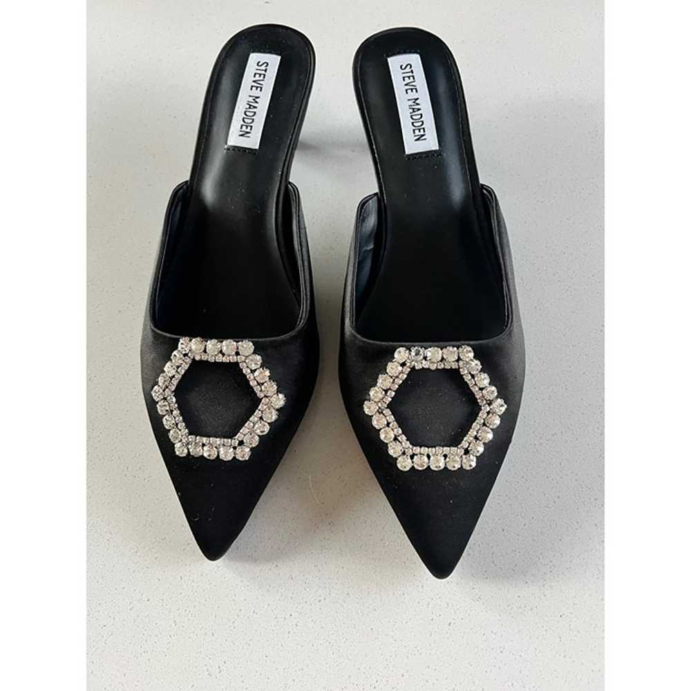 NWOB STEVE MADDEN Kees Rhinestone Embellished bla… - image 9