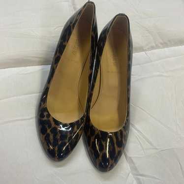 J Crew Patent Leather Leopard Wedges - image 1