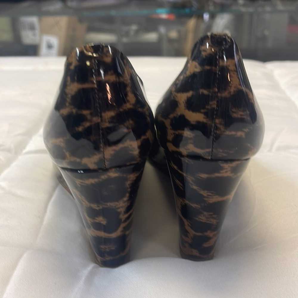 J Crew Patent Leather Leopard Wedges - image 3