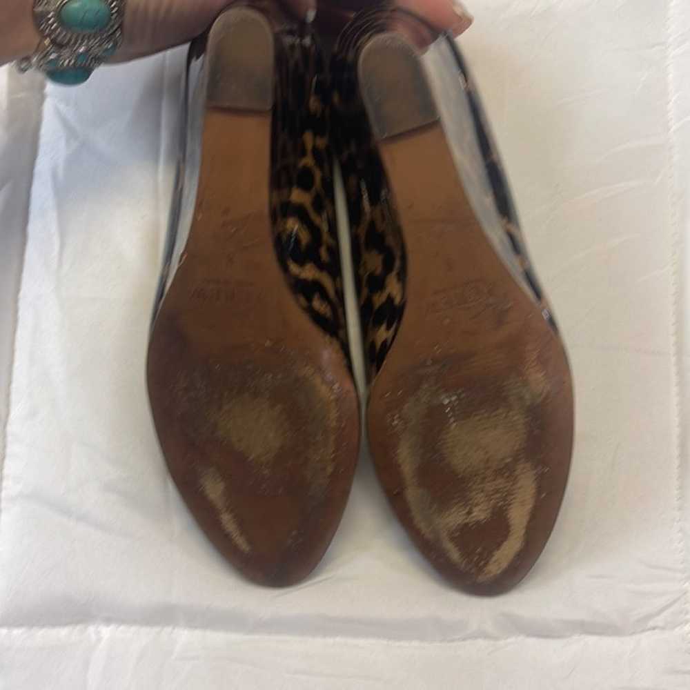 J Crew Patent Leather Leopard Wedges - image 4