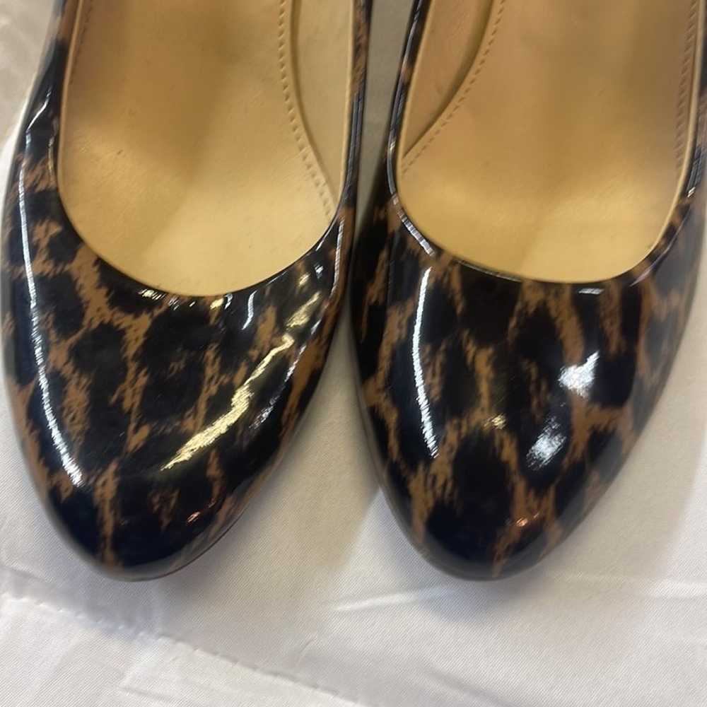 J Crew Patent Leather Leopard Wedges - image 7