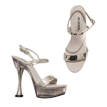 Delicious Acrylic Clear Ankle strap Open Toe Plat… - image 1