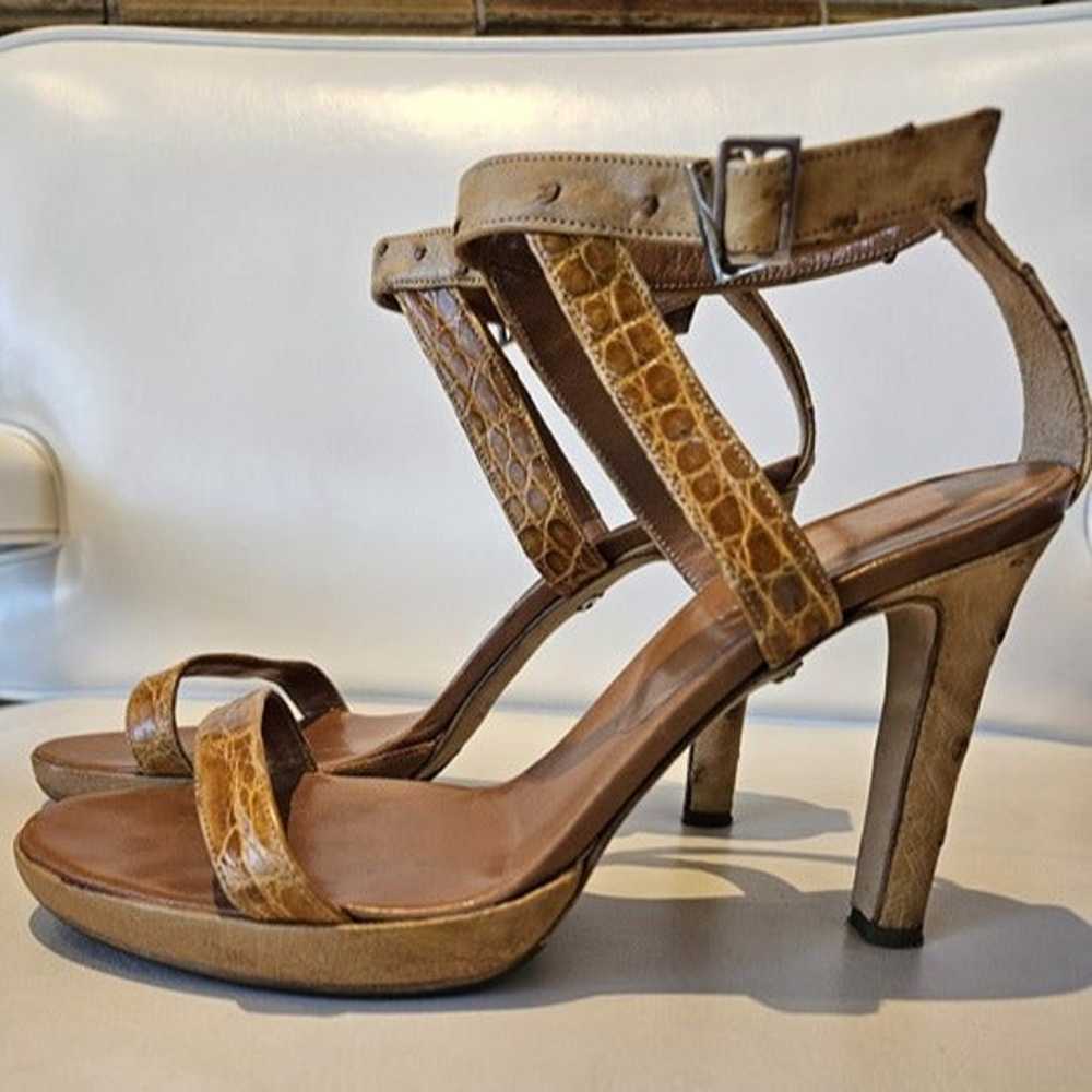 Tania Spinelli Natural Ostrich Sandals / Heels, S… - image 3