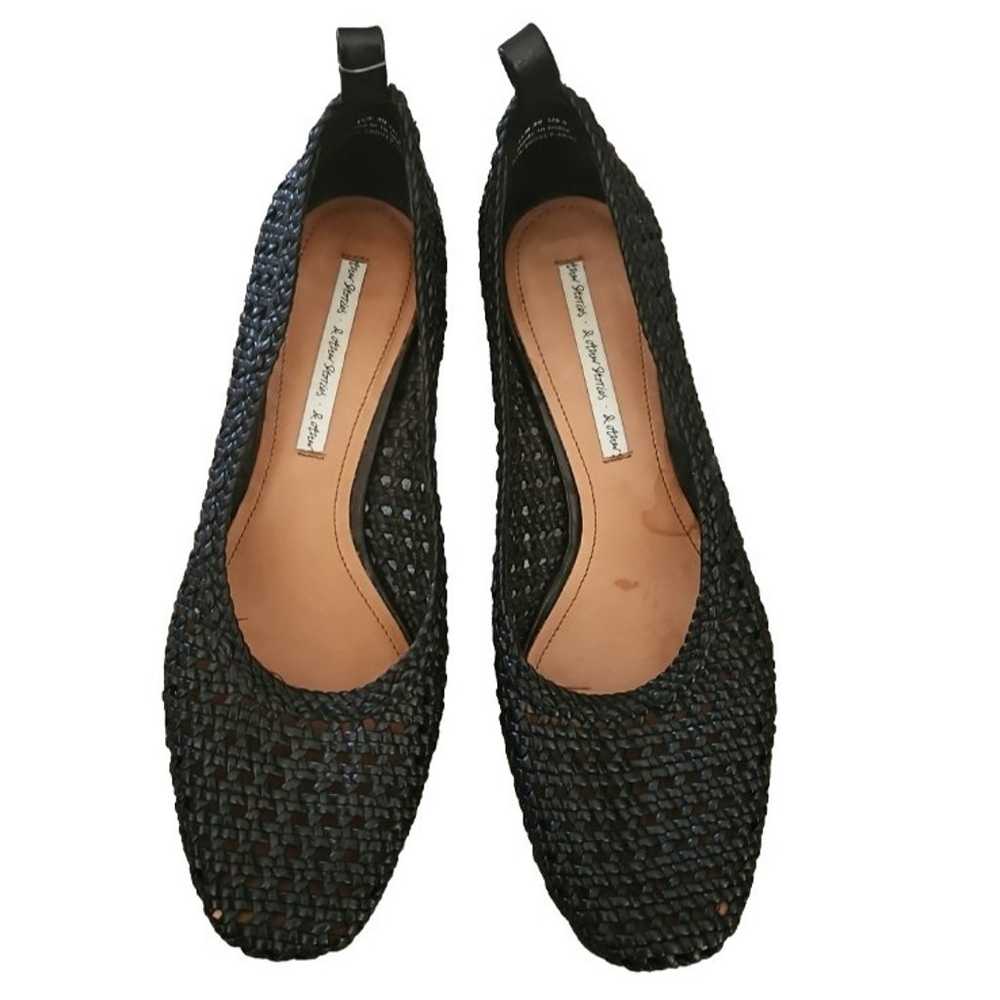 & Other Stories Women's Black Woven Leather Block… - image 2