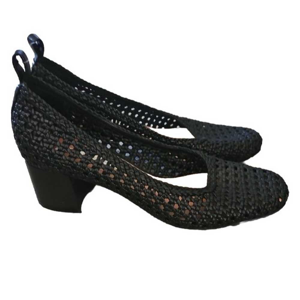 & Other Stories Women's Black Woven Leather Block… - image 3