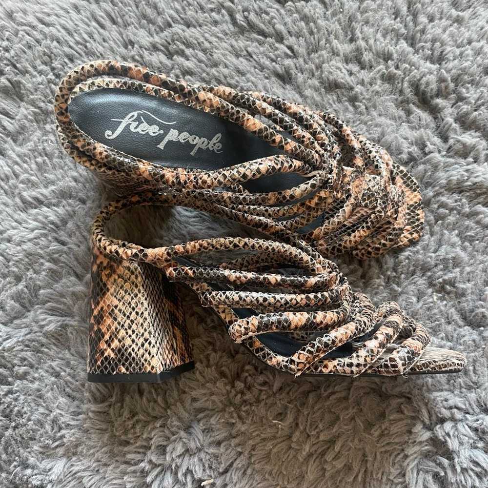 Free People Python Collette Cinched Block Sandal - image 3