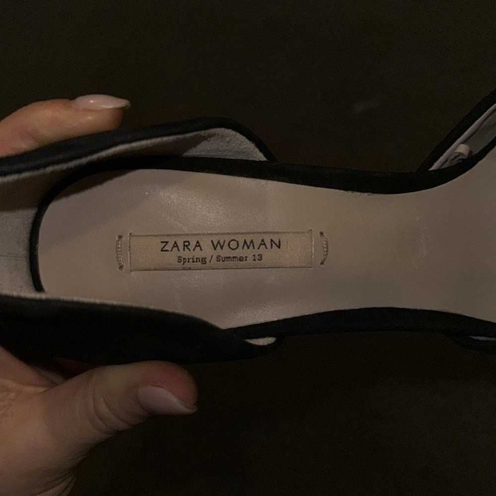Zara suede black pumps - size 37 (6.5) - image 6
