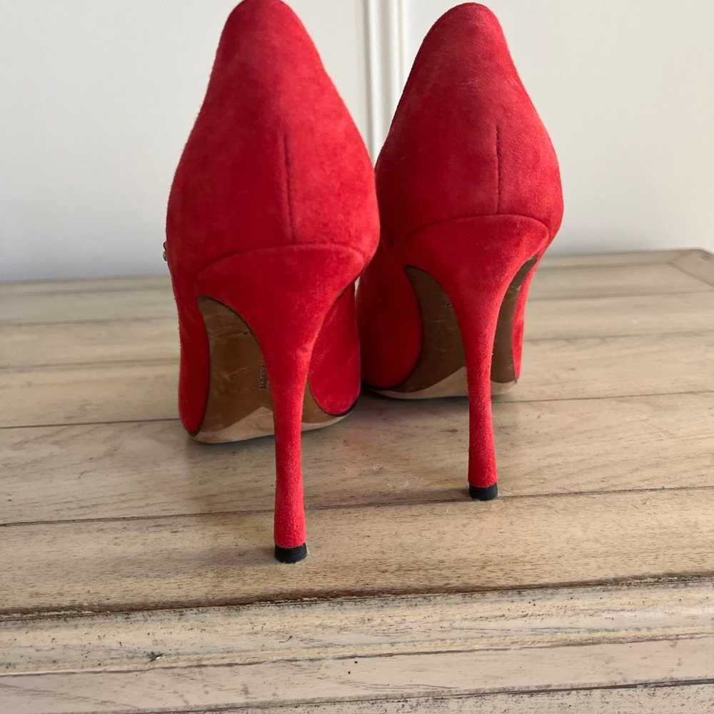 Red suede Tabitha Simmons size 37 pumps/heels - image 3