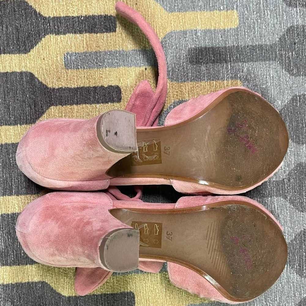 Miss L Fire Shoes Vintage Pink Suede heels 37 - image 8