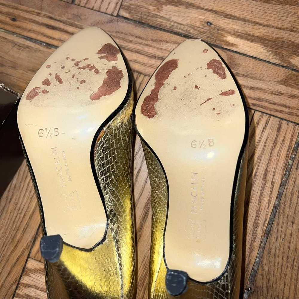 Vintage Gold Pancaldi Heels - image 11