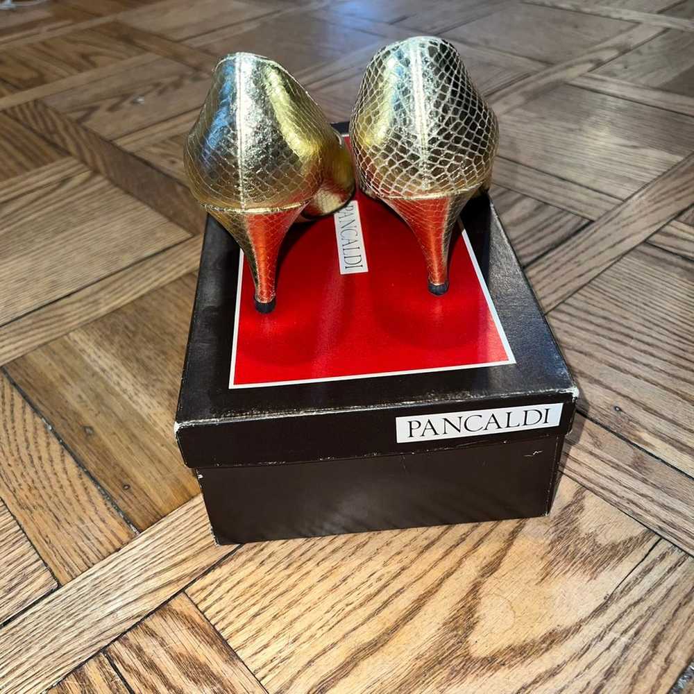 Vintage Gold Pancaldi Heels - image 5