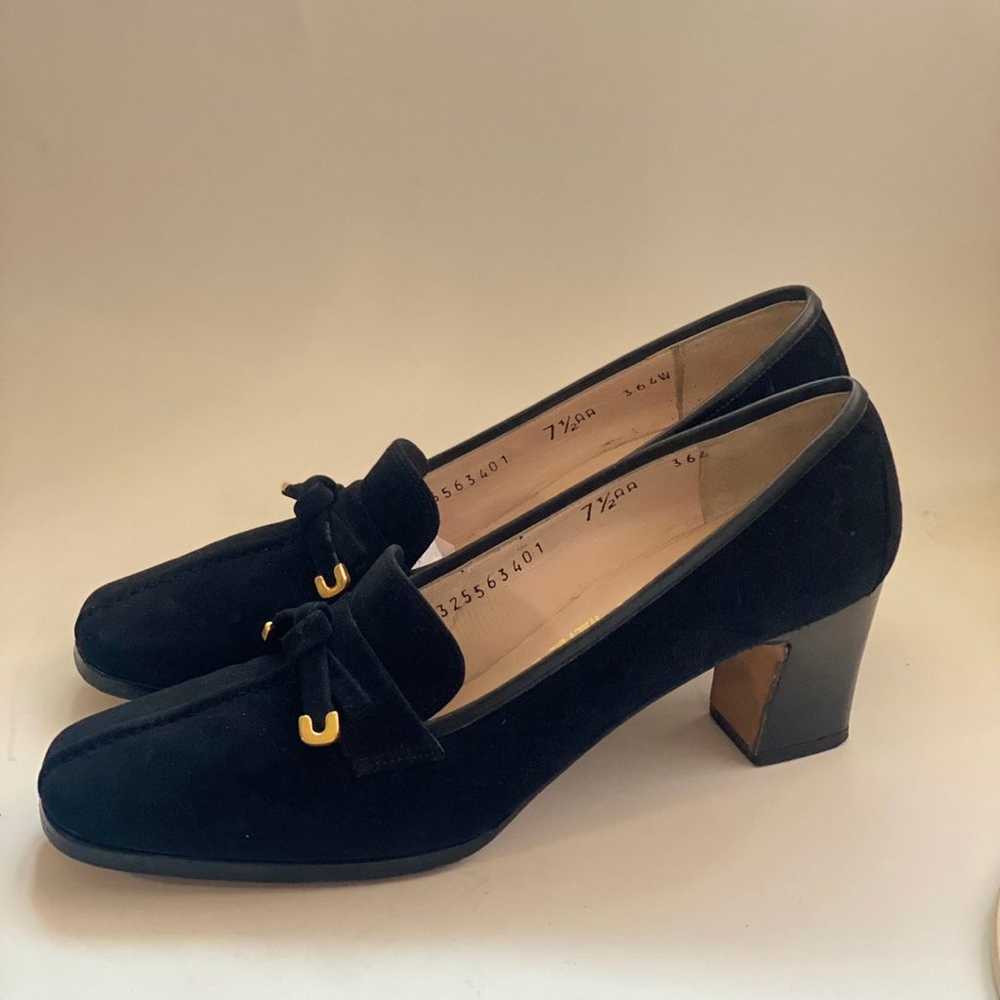Salvatore Ferragamo black suede shoes - image 4
