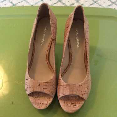 Via Spiga Cork Heels 8M