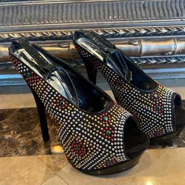 Sexy Bejeweled Heels Size 8…