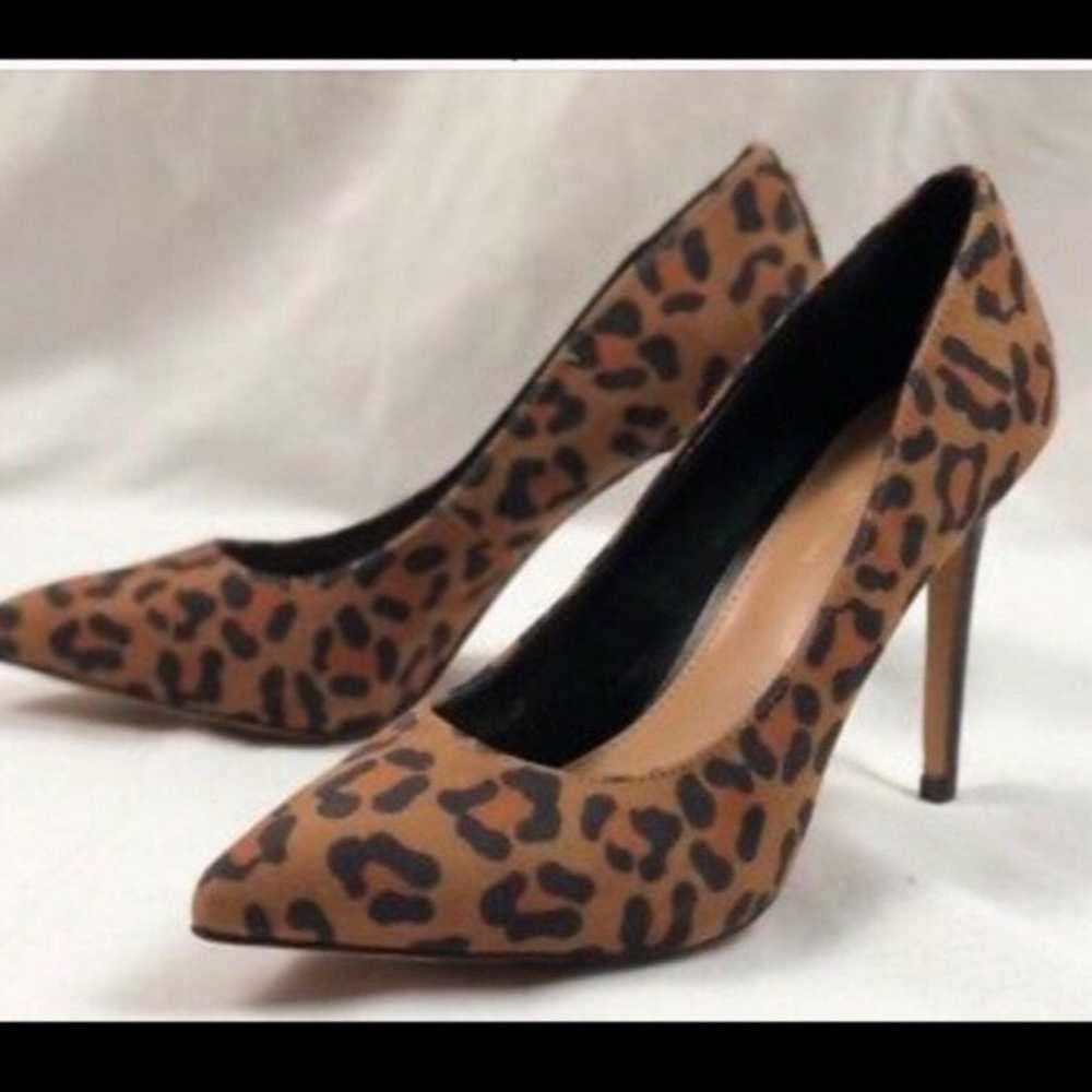 BCBG Sexy Leopard Stiletto Pumps 9M - image 2