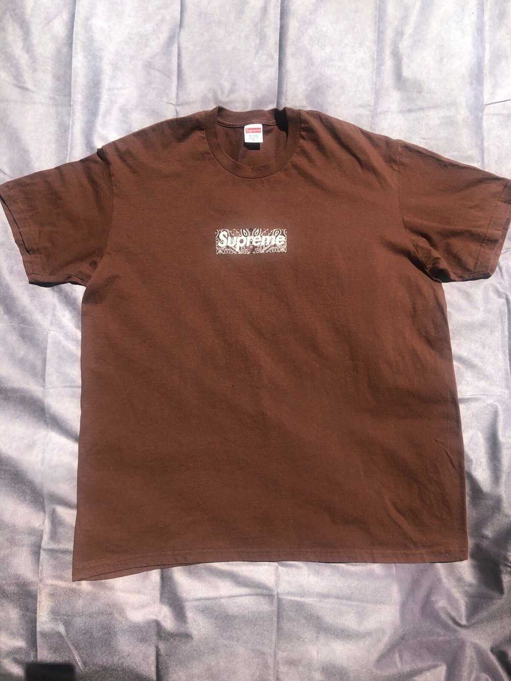 Supreme Supreme Bandana Box Logo Tee Brown - image 1