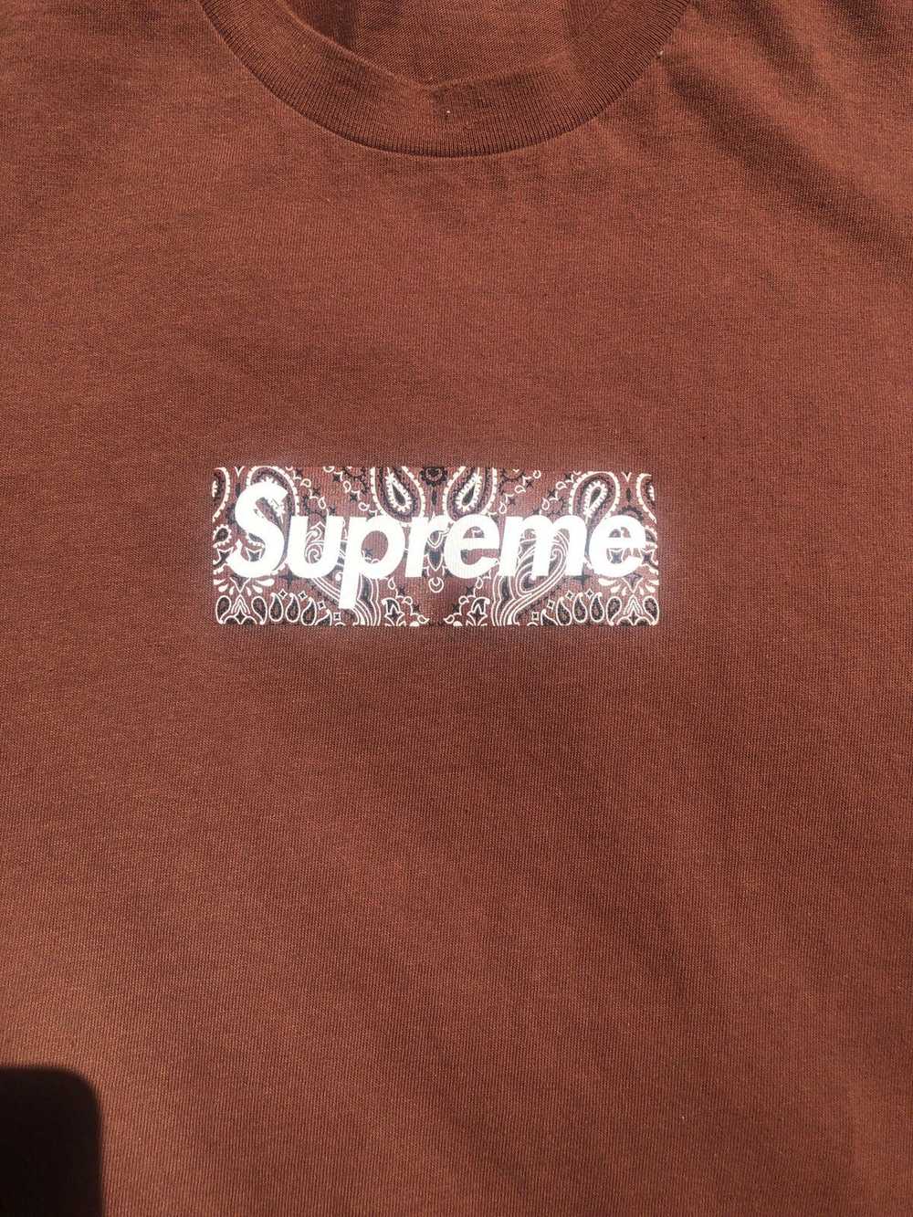 Supreme Supreme Bandana Box Logo Tee Brown - image 2