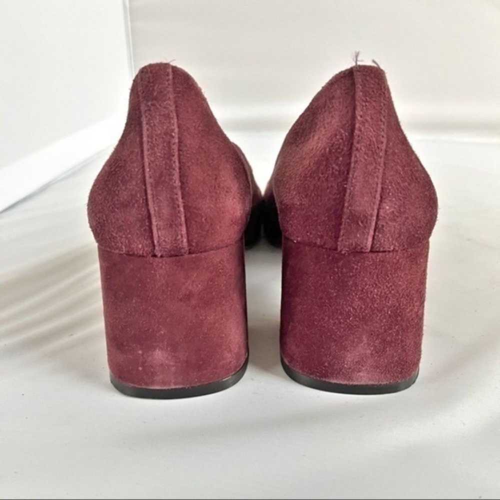 Bernardo chunky heels maroon suede size 8 - image 4
