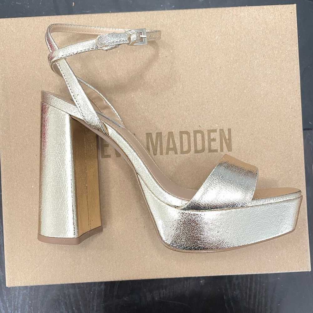 Steve Madden gold platform heels - image 2