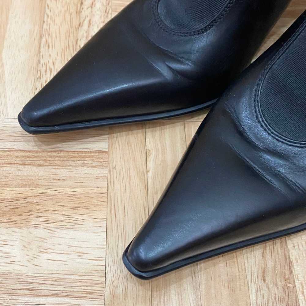DONALD J PLINER “Nato” Black Calf Leather Elastic… - image 2
