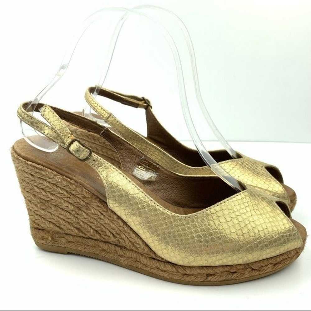 Eric Michael Espadrilles gold leather - image 11