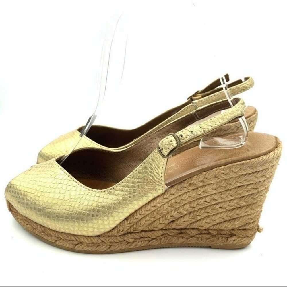 Eric Michael Espadrilles gold leather - image 4