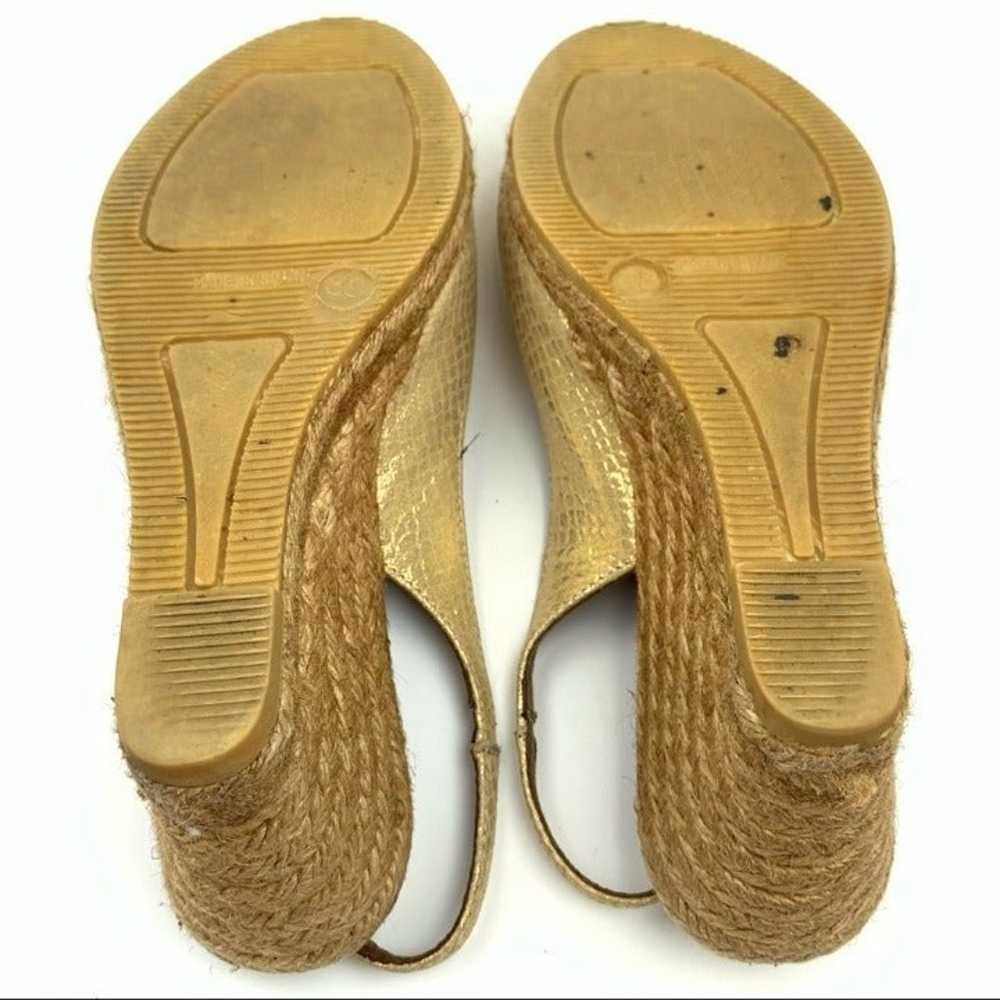 Eric Michael Espadrilles gold leather - image 6