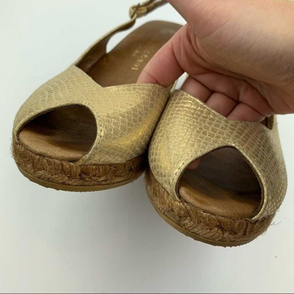 Eric Michael Espadrilles gold leather - image 8