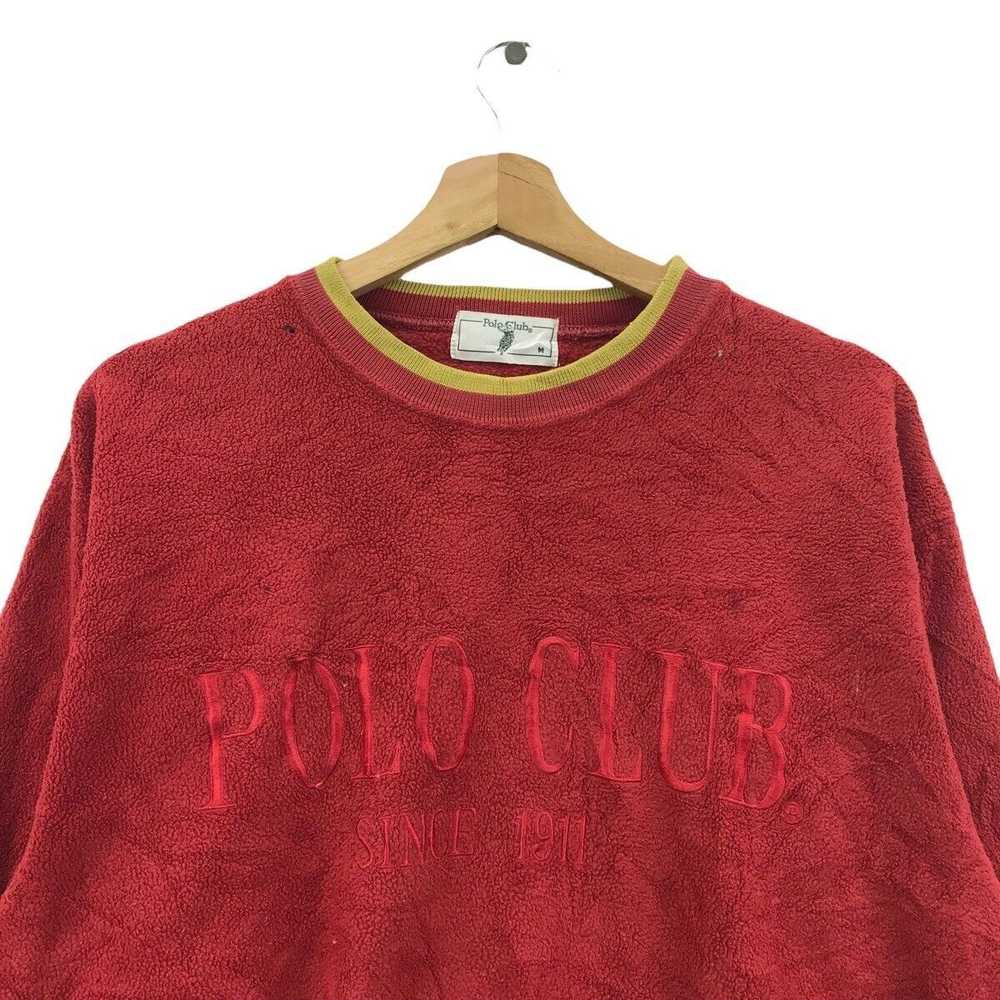 Vintage Vtg 90’ POLO CLUB PONY Embroidery Red Fle… - image 2