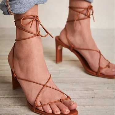 Alohas Bellini Tan Brown Leather Sandals - image 1