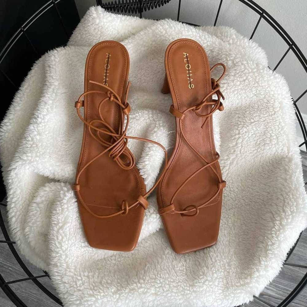 Alohas Bellini Tan Brown Leather Sandals - image 2