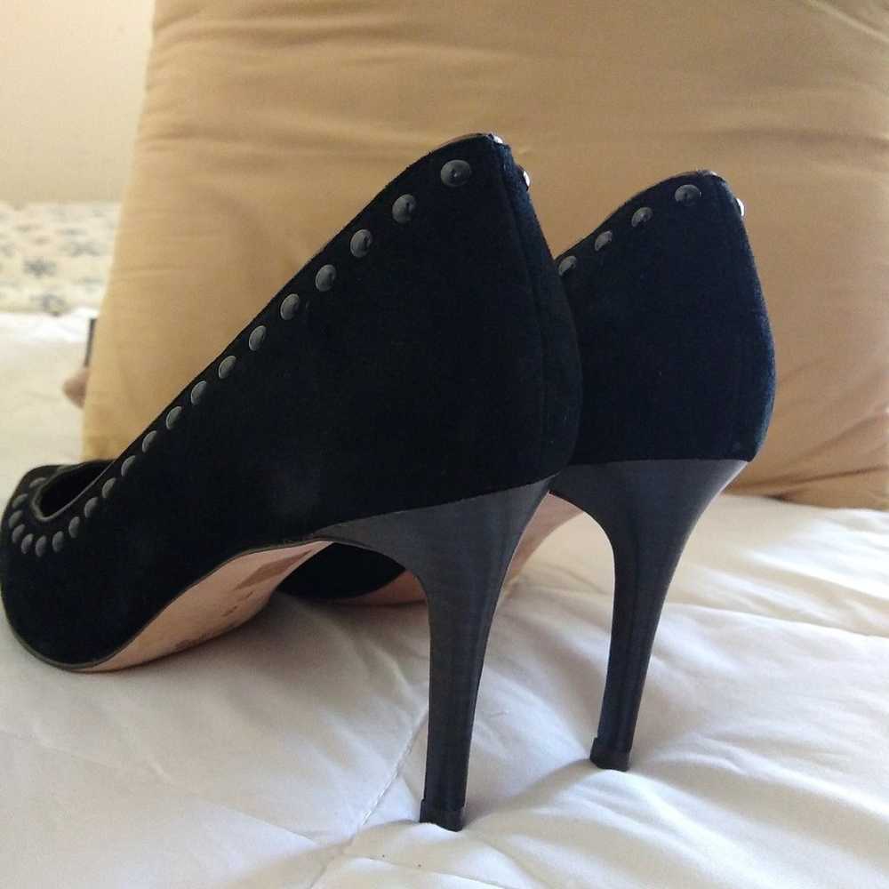 Coach black leather heels size 8 - image 2