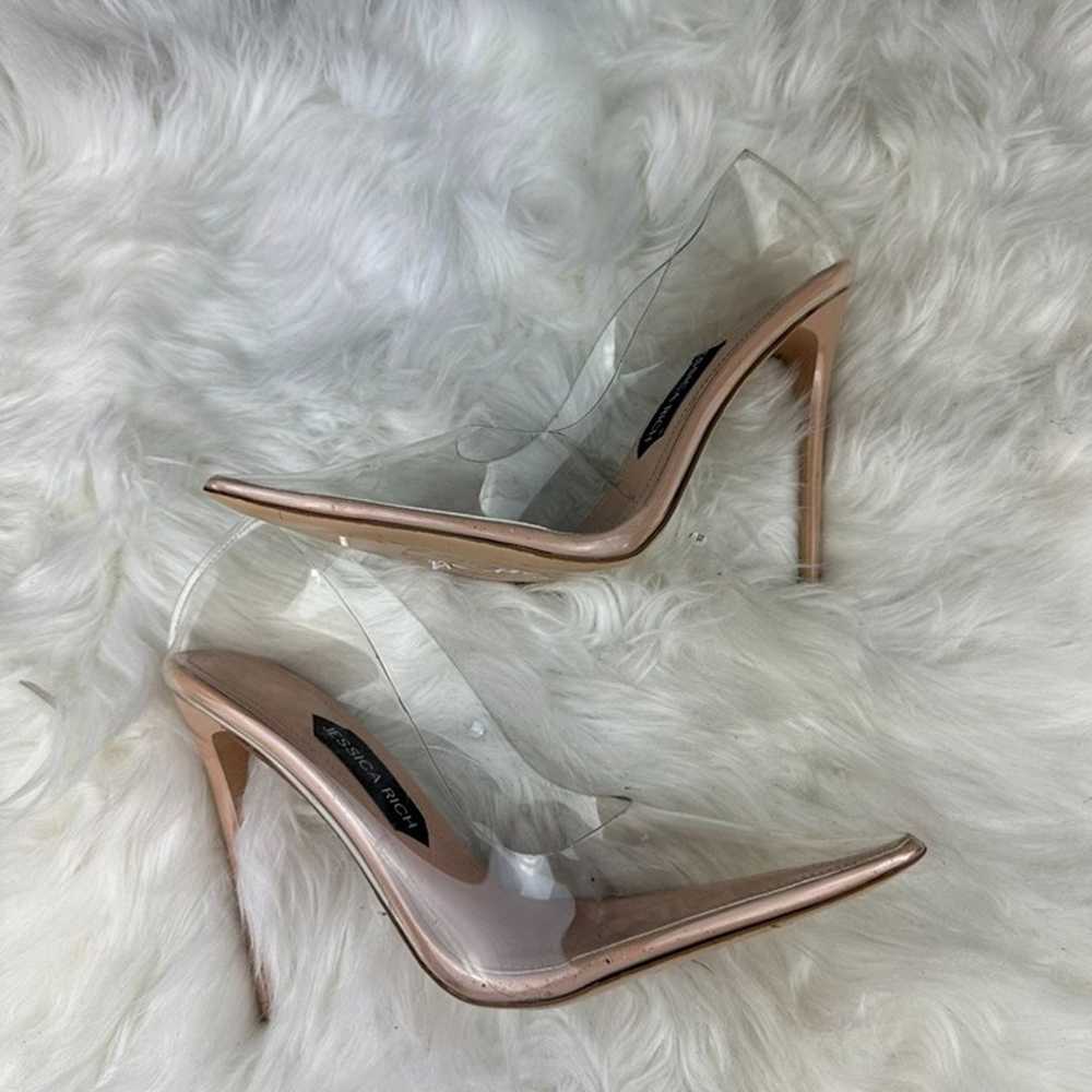 Jessica Rich Fancy Stiletto Pumps in Nude Clear - image 3